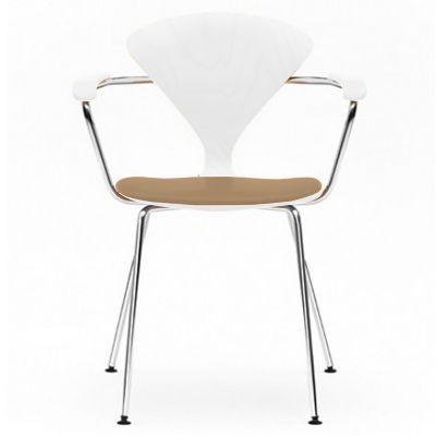 Cherner Metal Base Armchair with Seat Pad