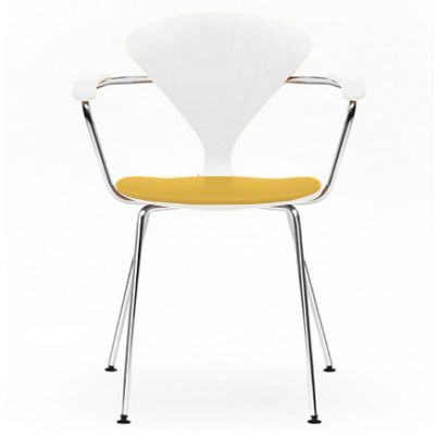 Cherner Metal Base Armchair with Seat Pad