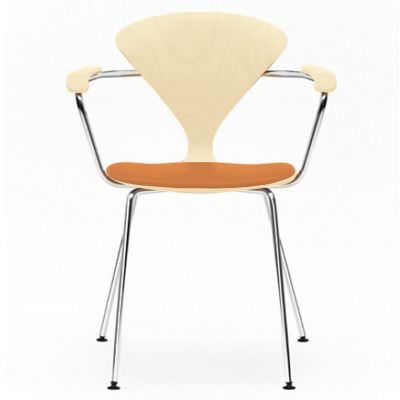 Cherner Metal Base Armchair with Seat Pad