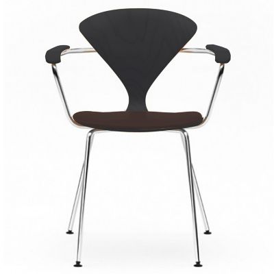 Cherner Metal Base Armchair with Seat Pad
