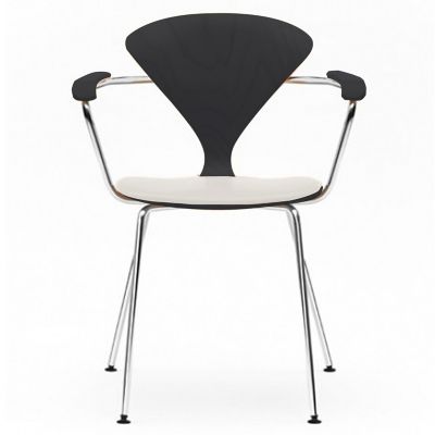 Cherner Metal Base Armchair with Seat Pad