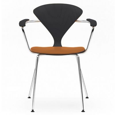 Cherner Metal Base Armchair with Seat Pad