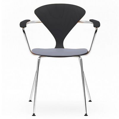 Cherner Metal Base Armchair with Seat Pad