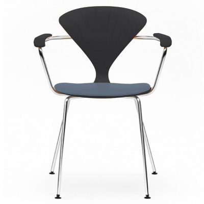 Cherner Metal Base Armchair with Seat Pad