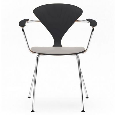Cherner Metal Base Armchair with Seat Pad