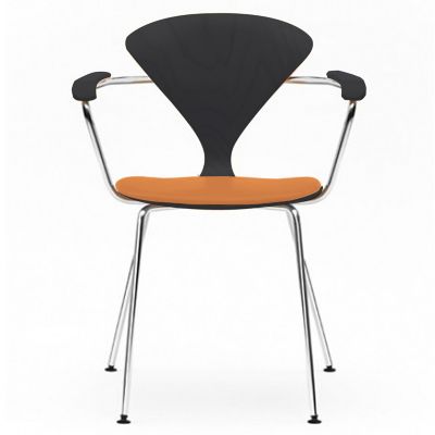 Cherner Metal Base Armchair with Seat Pad