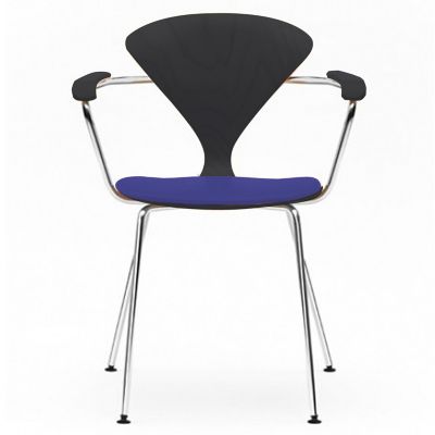 Cherner Metal Base Armchair with Seat Pad