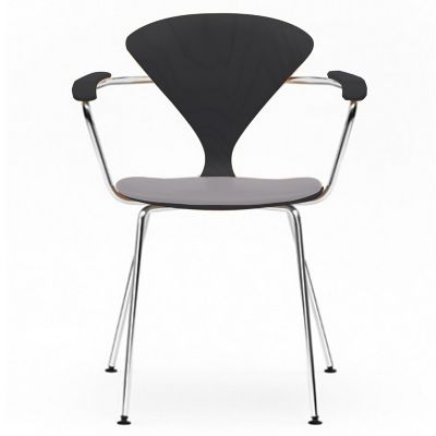 Cherner Metal Base Armchair with Seat Pad