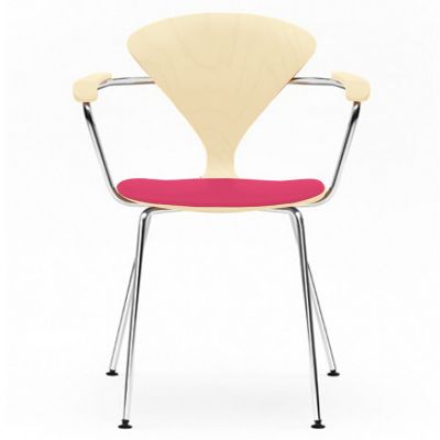 Cherner Metal Base Armchair with Seat Pad