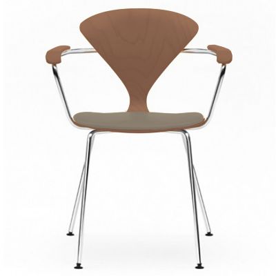 Cherner Metal Base Armchair with Seat Pad