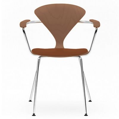 Cherner Metal Base Armchair with Seat Pad