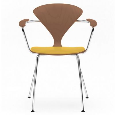 Cherner Metal Base Armchair with Seat Pad