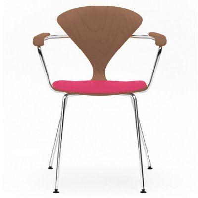 Cherner Metal Base Armchair with Seat Pad