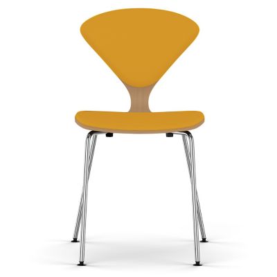Cherner Seat and Back Upholstered Metal Base Chair