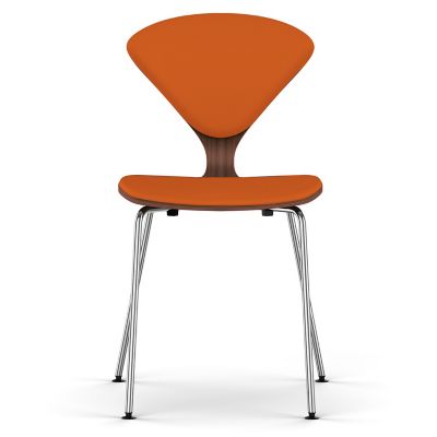 Cherner Seat and Back Upholstered Metal Base Chair