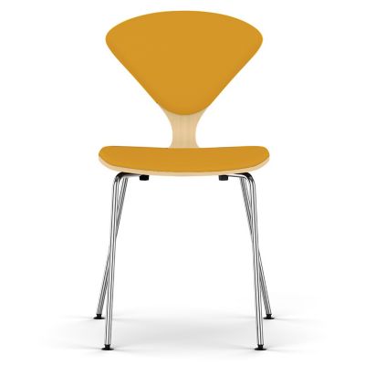 Cherner Seat and Back Upholstered Metal Base Chair