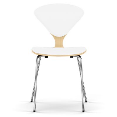 Cherner Seat and Back Upholstered Metal Base Chair