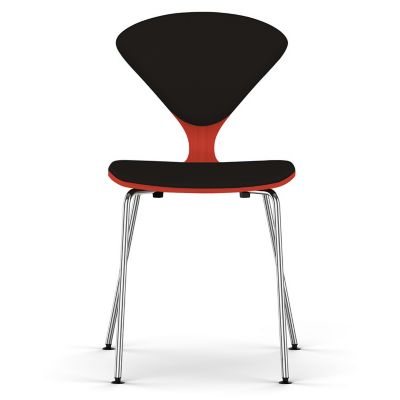 Cherner Seat and Back Upholstered Metal Base Chair
