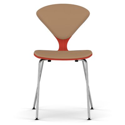 Cherner Seat and Back Upholstered Metal Base Chair