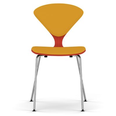 Cherner Seat and Back Upholstered Metal Base Chair