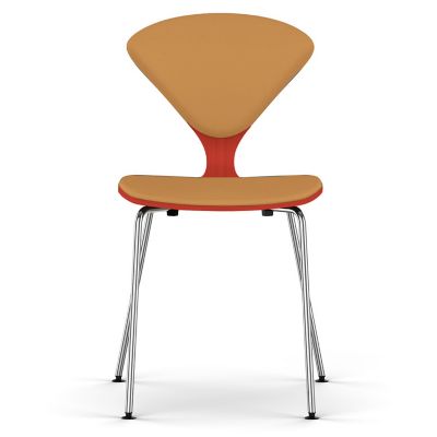Cherner Seat and Back Upholstered Metal Base Chair
