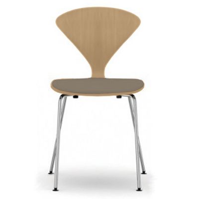 Cherner Metal Base Chair with Seat Pad