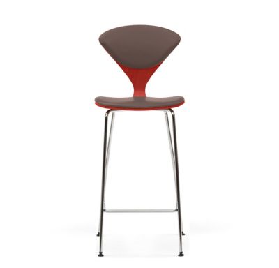 Cherner Seat and Back Upholstered Metal Base Stool