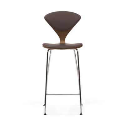 Cherner Seat and Back Upholstered Metal Base Stool