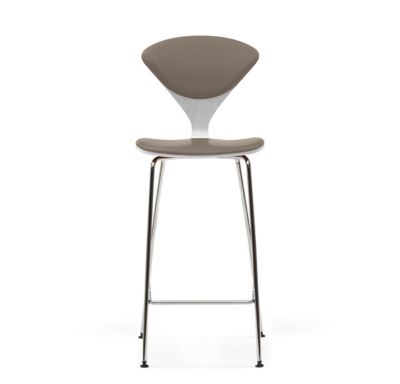 Cherner Seat and Back Upholstered Metal Base Stool