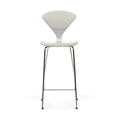 Cherner Seat and Back Upholstered Metal Base Stool