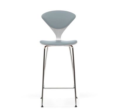 Cherner Seat and Back Upholstered Metal Base Stool
