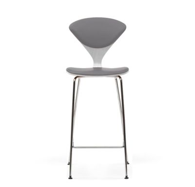 Cherner Seat and Back Upholstered Metal Base Stool