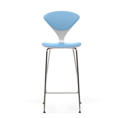 Cherner Seat and Back Upholstered Metal Base Stool