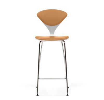 Cherner Seat and Back Upholstered Metal Base Stool