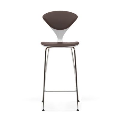 Cherner Seat and Back Upholstered Metal Base Stool