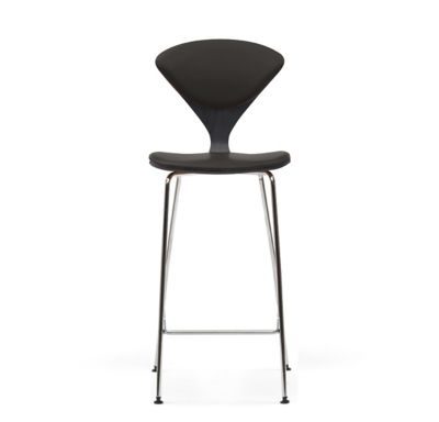 Cherner Seat and Back Upholstered Metal Base Stool