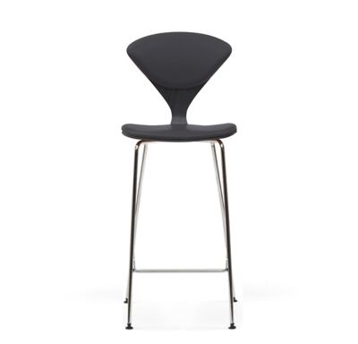 Cherner Seat and Back Upholstered Metal Base Stool