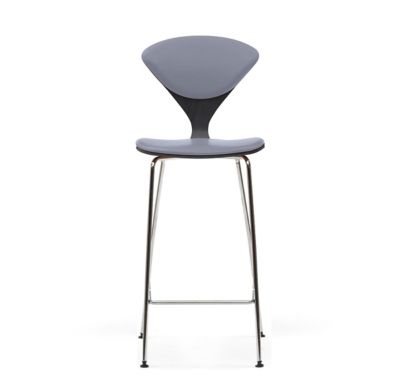 Cherner Seat and Back Upholstered Metal Base Stool