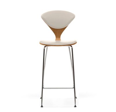 Cherner Seat and Back Upholstered Metal Base Stool