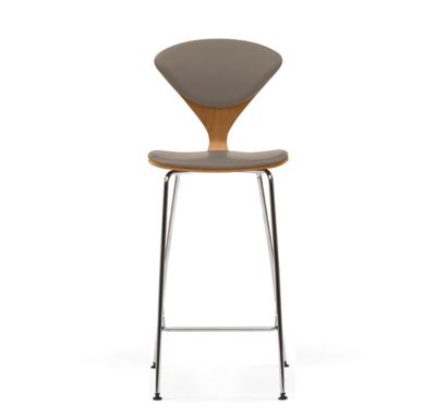 Cherner Seat and Back Upholstered Metal Base Stool