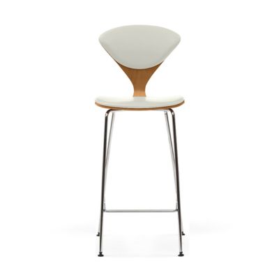 Cherner Seat and Back Upholstered Metal Base Stool