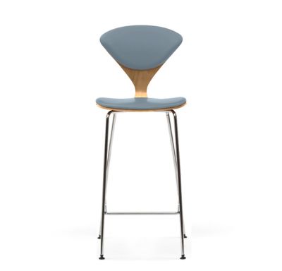 Cherner Seat and Back Upholstered Metal Base Stool