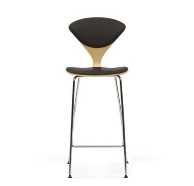 Cherner Seat and Back Upholstered Metal Base Stool