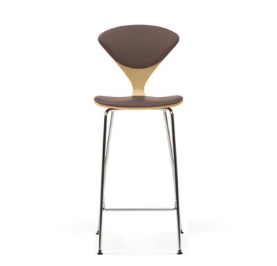 Cherner Seat and Back Upholstered Metal Base Stool