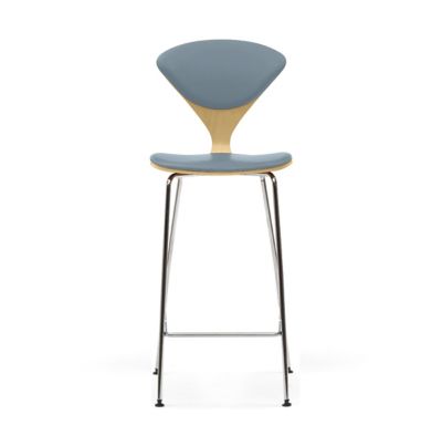 Cherner Seat and Back Upholstered Metal Base Stool