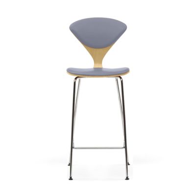 Cherner Seat and Back Upholstered Metal Base Stool