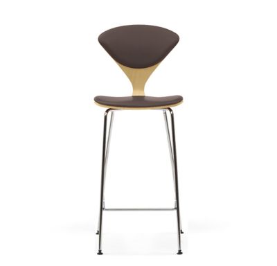 Cherner Seat and Back Upholstered Metal Base Stool