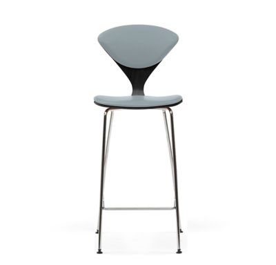 Cherner Seat and Back Upholstered Metal Base Stool