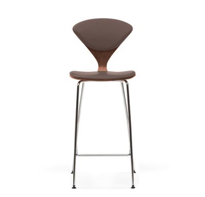 Cherner Seat and Back Upholstered Metal Base Stool