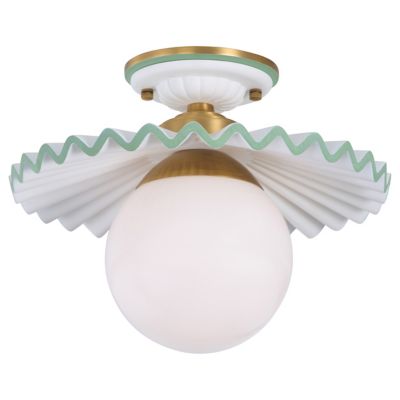 Fancy Ruffle Semi-Flushmount